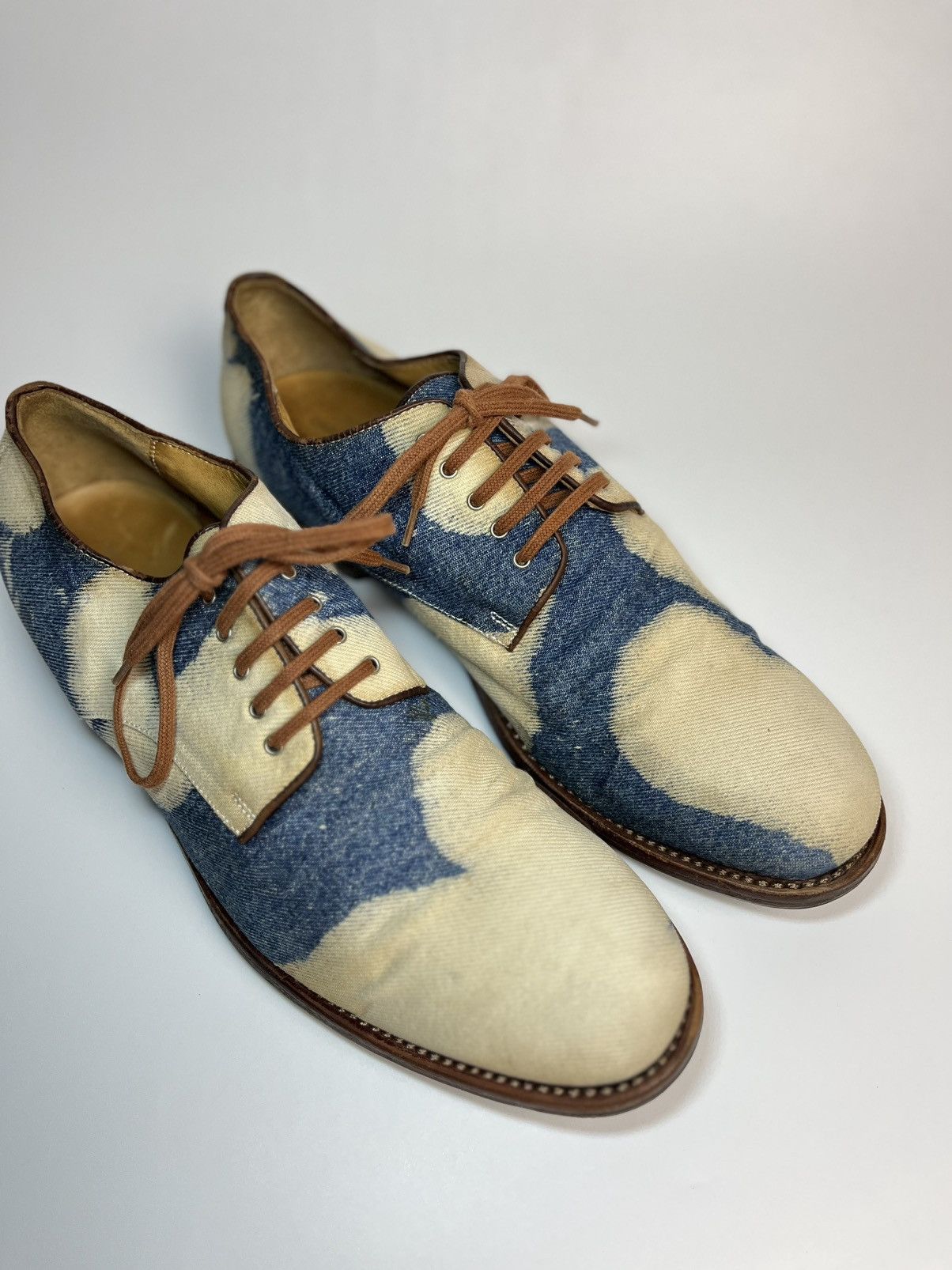 Dries Van Noten Dries Van Noten SS11 Archival Bleached Denim Derby Shoes Size US 9 / EU 42 - 5 Thumbnail
