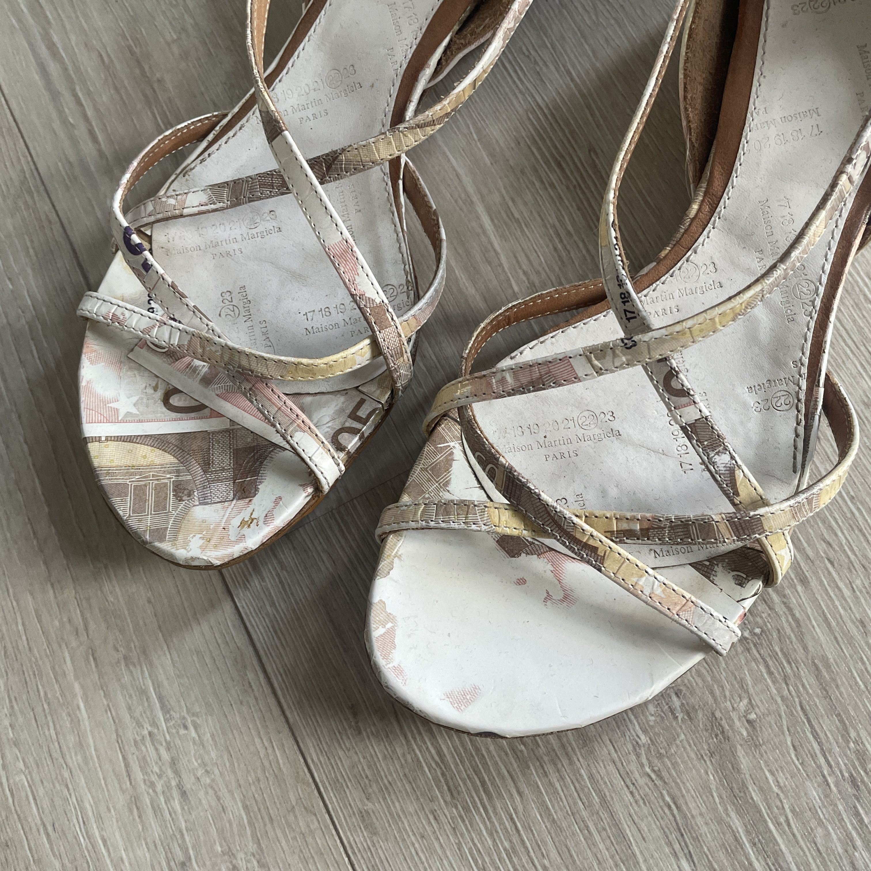 Maison Margiela Martin Margiela SS08 50€ bill sandals Size US 7.5 / IT 37.5 - 2 Thumbnail