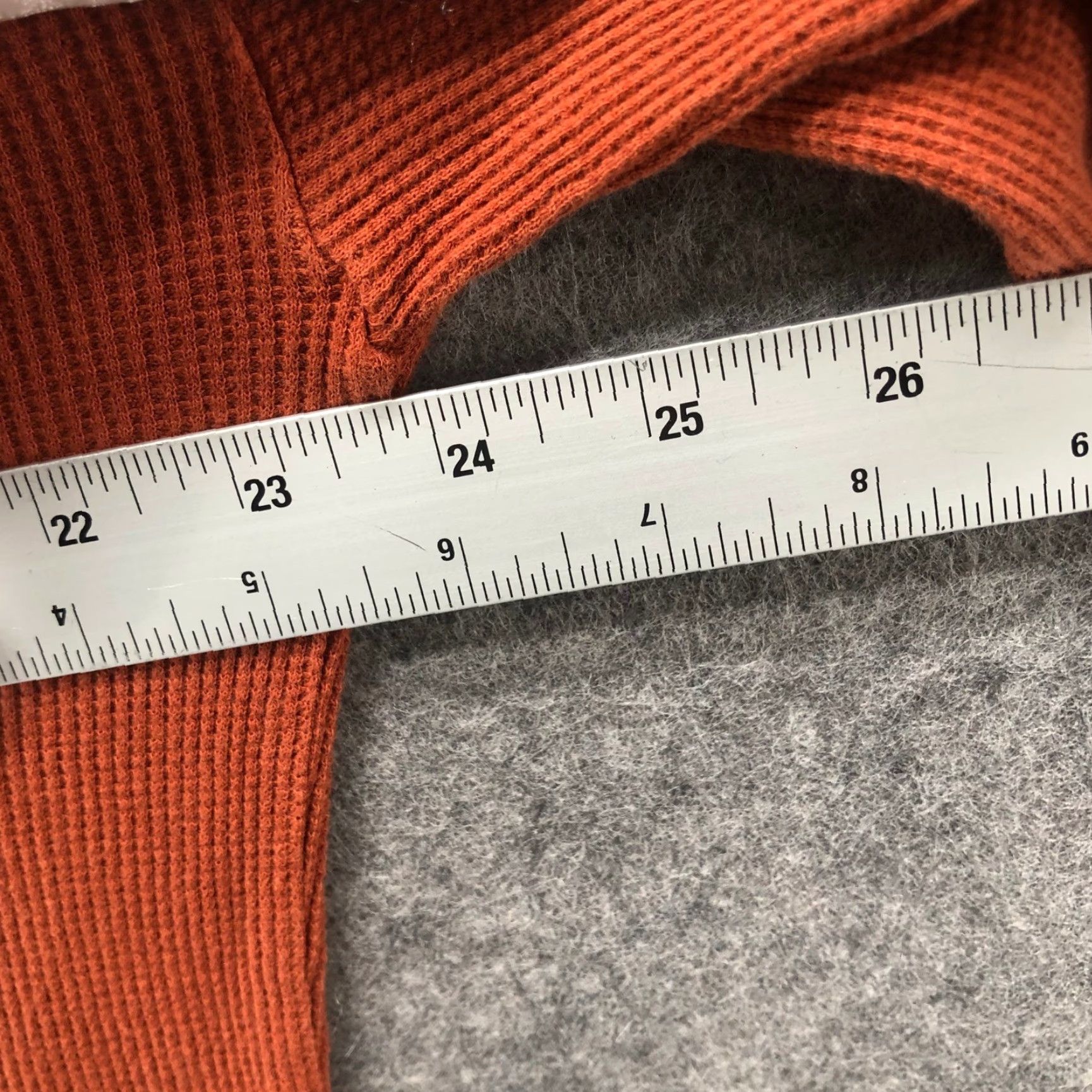 Madewell VINTAGE Madewell Waffle Knit Pocket Tee Womens XS Long Sleeve Tan Brown Crewneck Cotton Size XS / US 0-2 / IT 36-38 - 7 Thumbnail