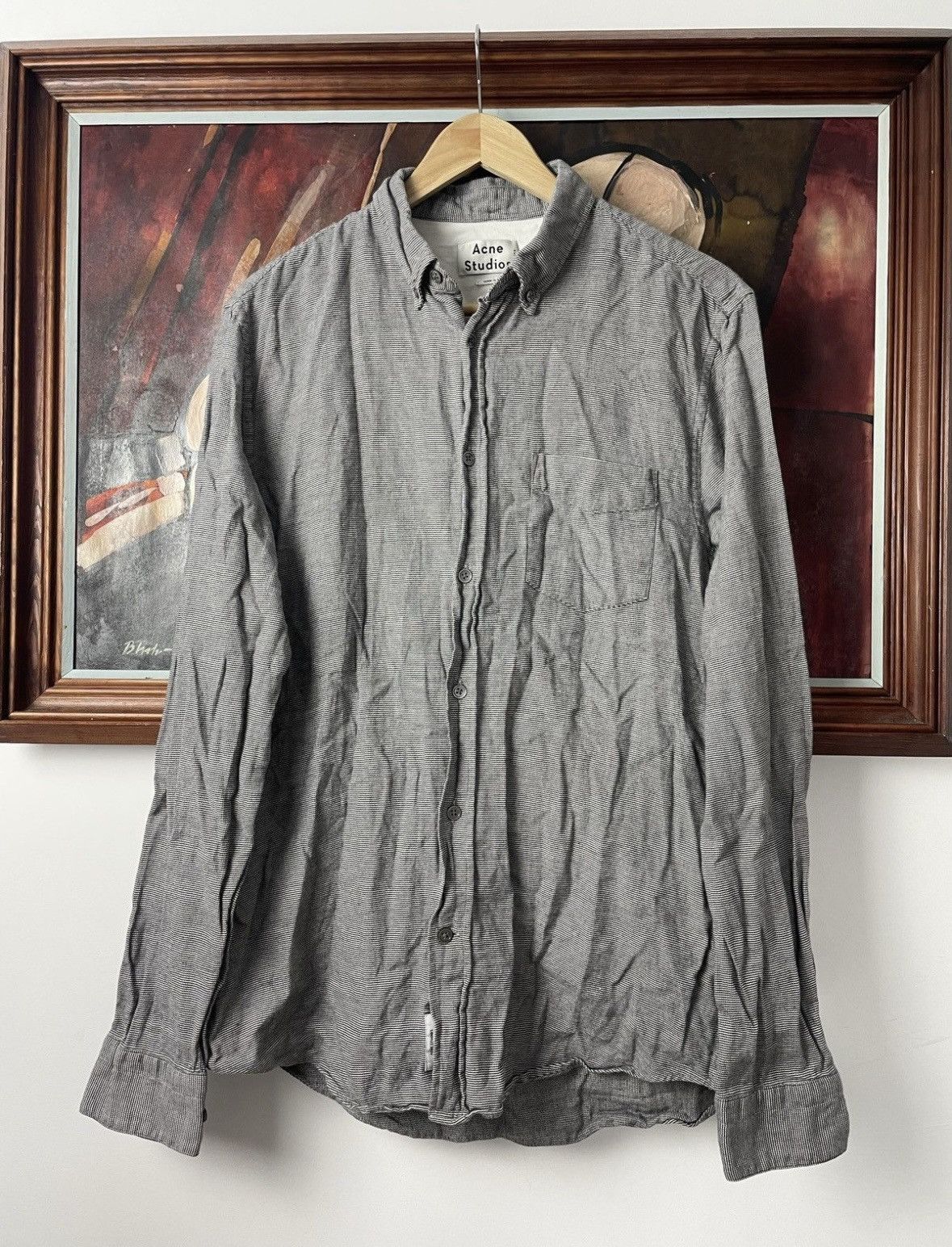Acne Studios Acne Studios Isherwood Button Up Light Shirt Grey Casual Size US M / EU 48-50 / 2 - 1 Thumbnail
