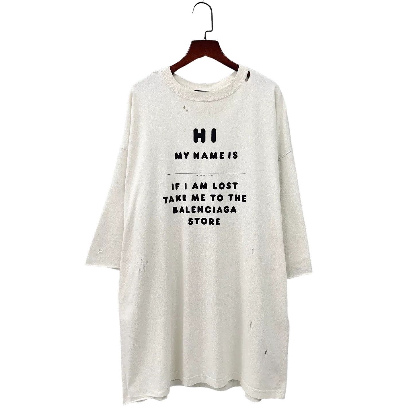 Balenciaga Balenciaga Hi My Name Is Graphic T-Shirt Size XS Size US XS / EU 42 / 0 - 1 Thumbnail