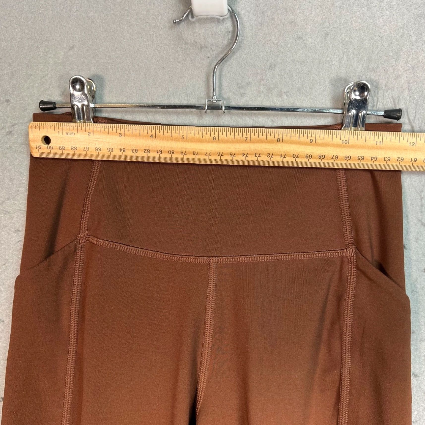 Girlfriend Collective VINTAGE Girlfriend Collective Womens High-Waisted Brown Leggings Size Small Size 28" / US 6 / IT 42 - 5 Thumbnail