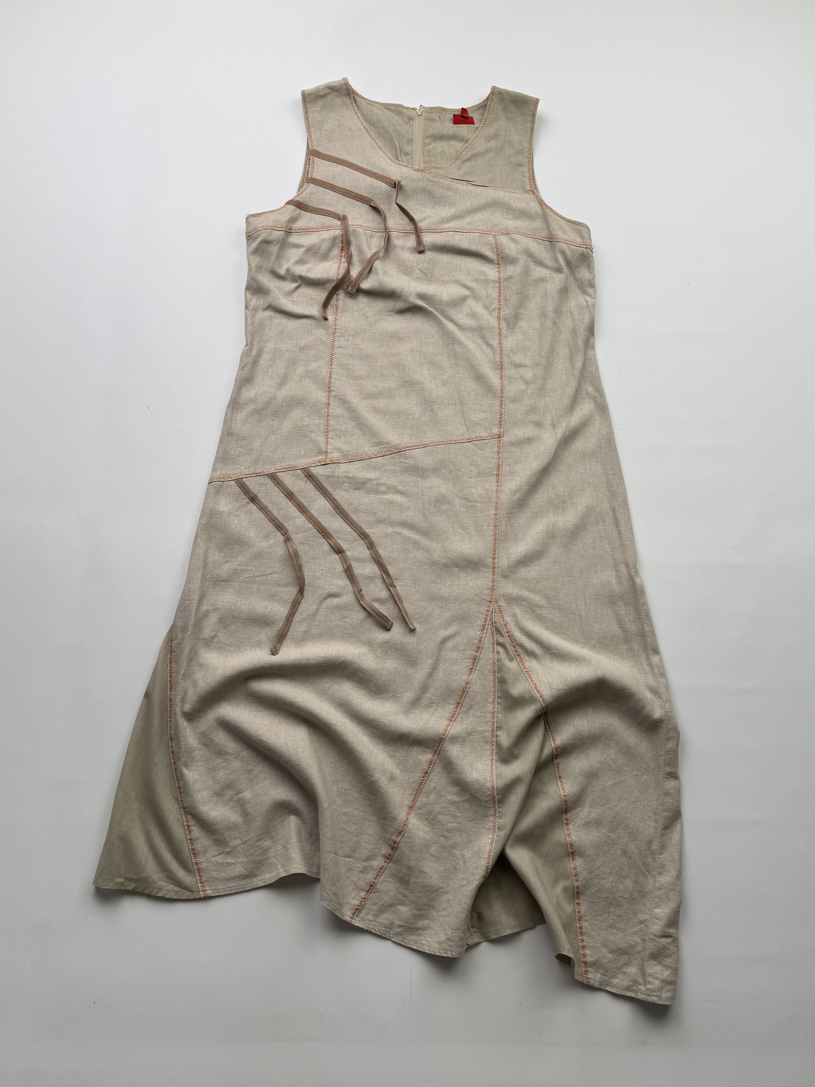 Vintage Asymmetry Maxi Dress B730(V458)