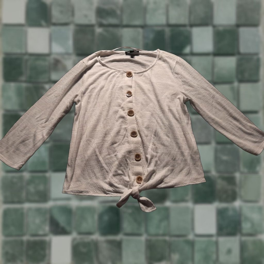 Vintage Cable and Gauge Long Sleeve Button Up Top Women's M White Shirt Size M / US 6-8 / IT 42-44 - 1 Preview