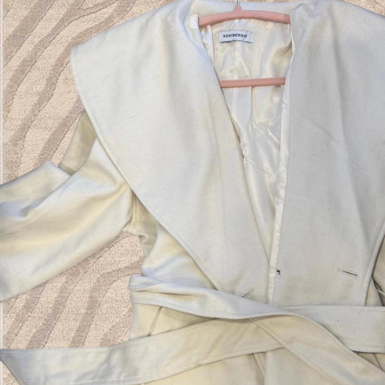Other Brand new WEWOREWHAT cream belted coat Size XS / US 0-2 / IT 36-38 - 6 Thumbnail