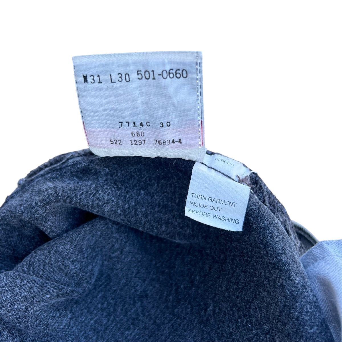 Levi's Vintage 1990s Faded Black Distressed Levis 501 Jeans Size US 31 - 6 Thumbnail