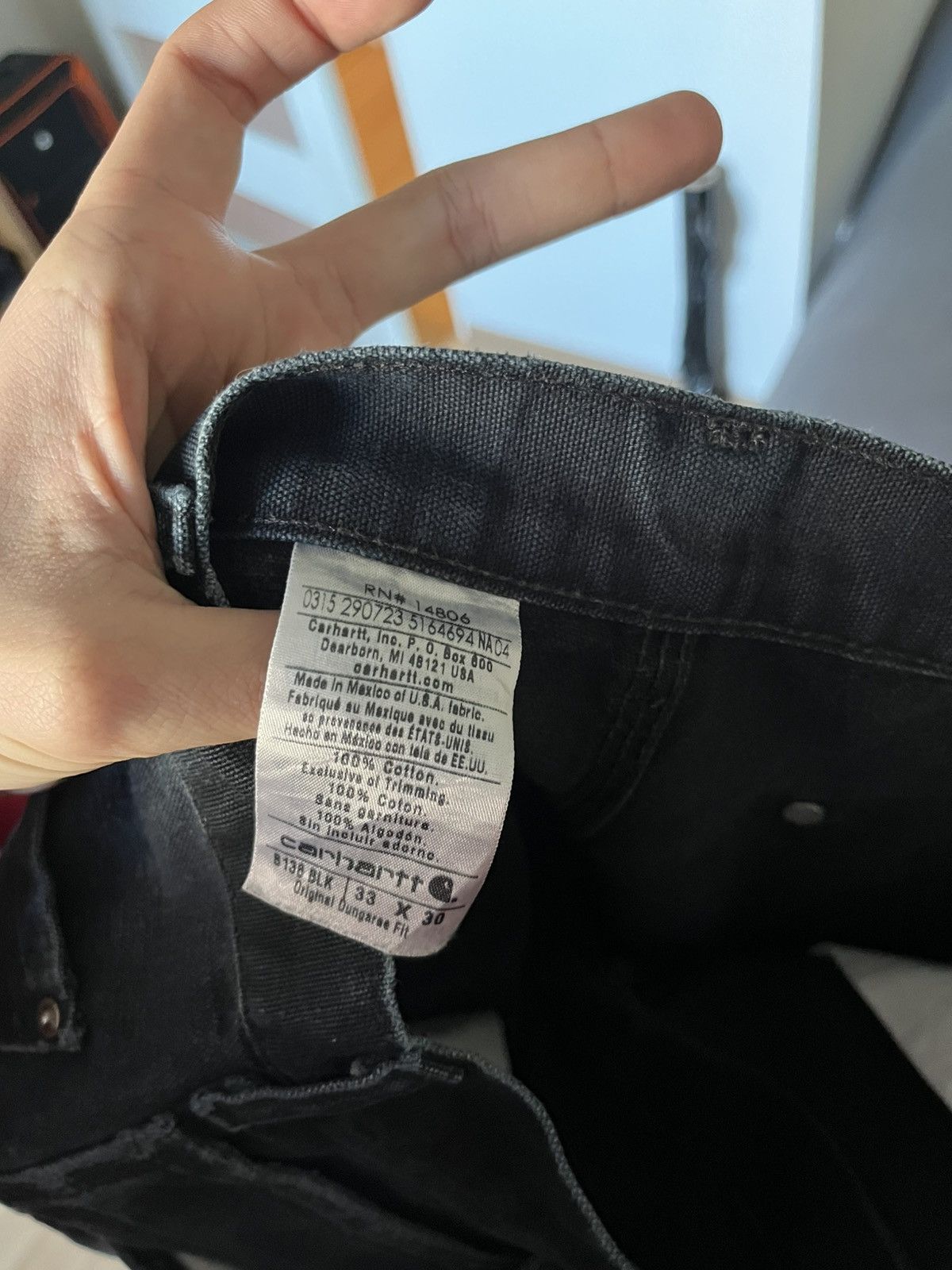 Carhartt Vintage Carhartt Double Knee Carpenter Work Pant Faded Navy Size US 33 - 7 Thumbnail