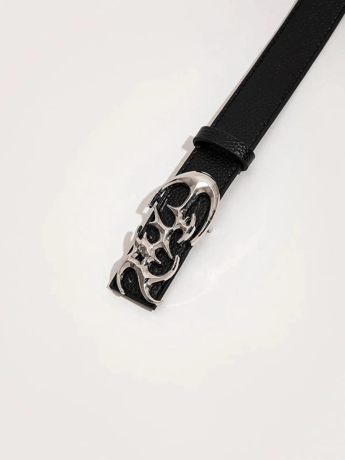 Jewelry Streetwear Design Buckle PU Leather Belt Size ONE SIZE - 4 Thumbnail