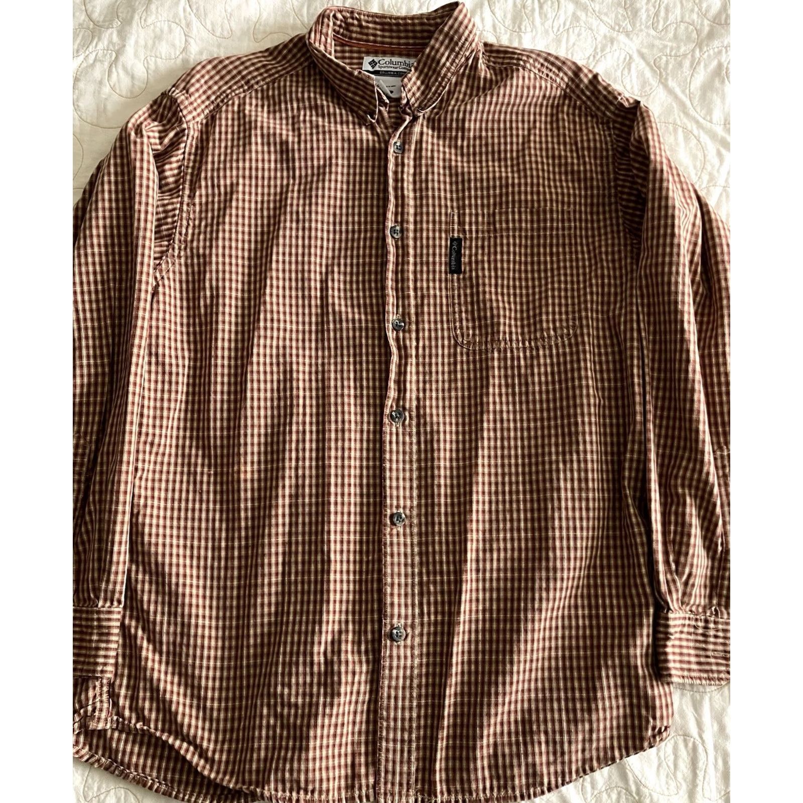 Vintage Columbia Shirt Mens Medium Red Plaid Button-Down Long Sleeve Cotton Pocket Shirt Size US M / EU 48-50 / 2 - 3 Thumbnail