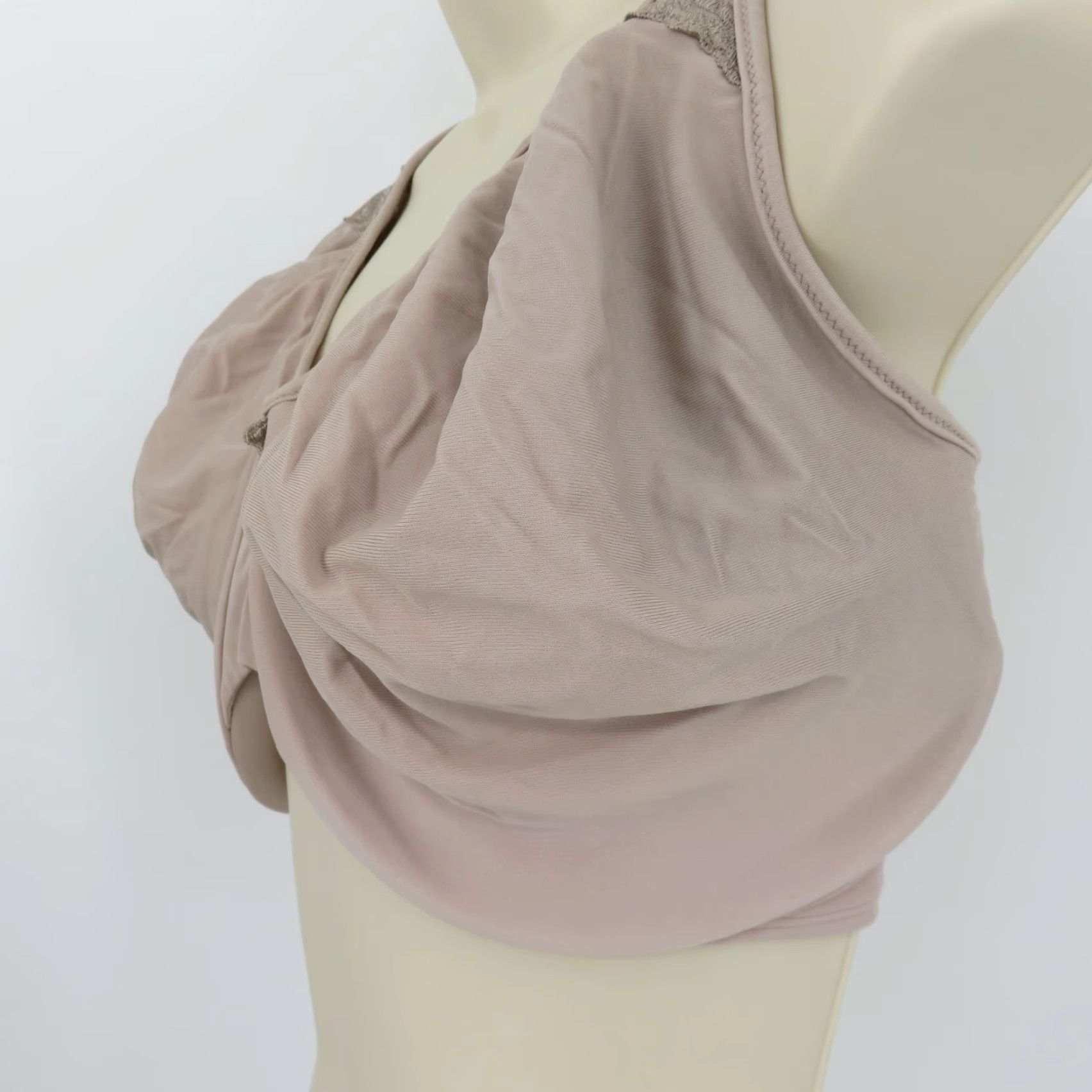 Vintage Bali Bra 42DDD Beige Underwire Unlined Minimizer 3385 Passion for Comfort Lace Women Size ONE SIZE - 5 Thumbnail