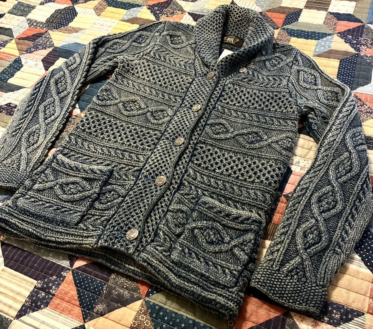 RRL Ralph Lauren DOUBLE RL RALPH LAUREN RRL INDIGO COTTON SWEATER- SIZE 2 MED Size M / US 6-8 / IT 42-44 - 5 Thumbnail
