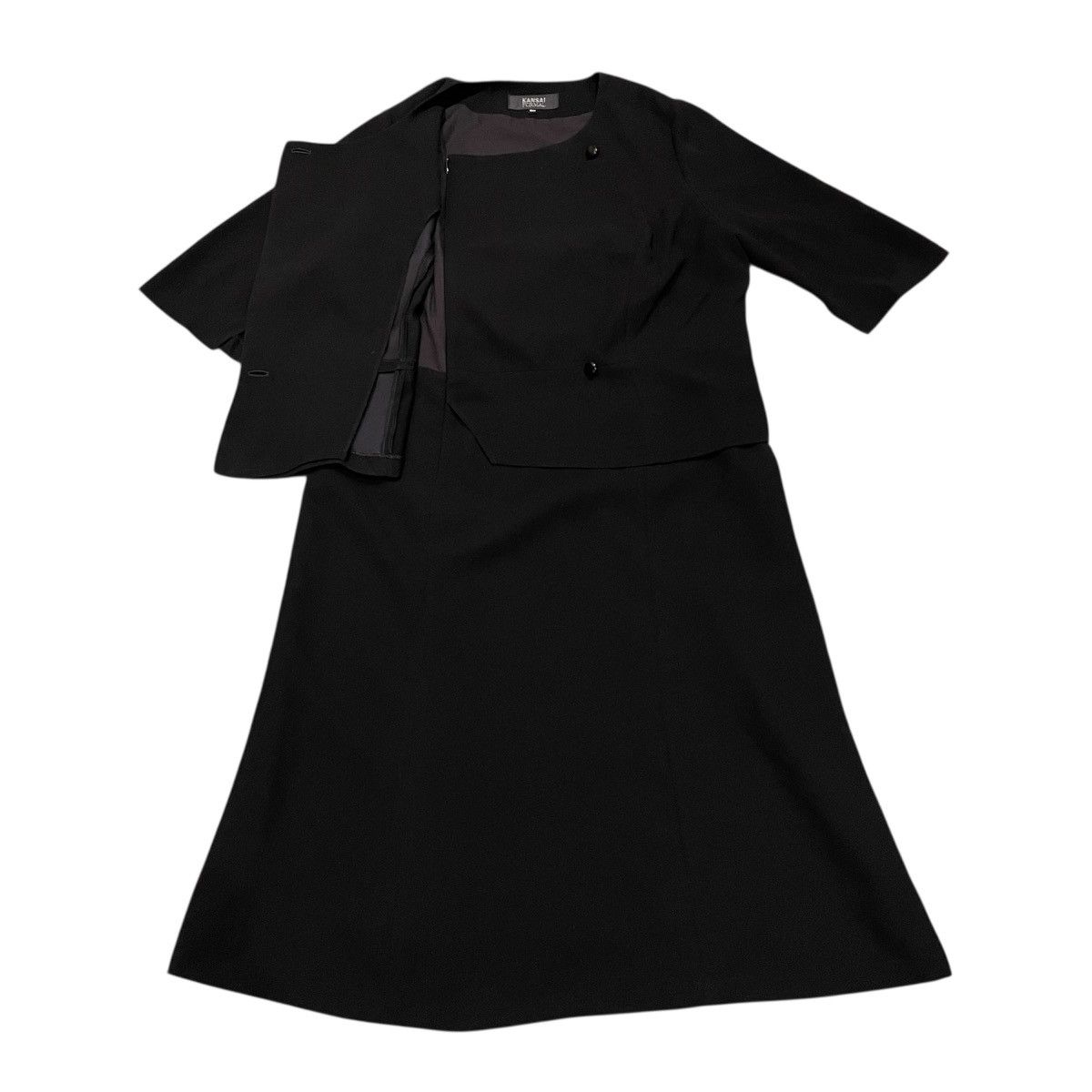 Kansai Yamamoto Kansai Formal by Kansai Yamamoto Jet Black Layered Dress Size XL / US 12-14 / IT 48-50 - 4 Thumbnail