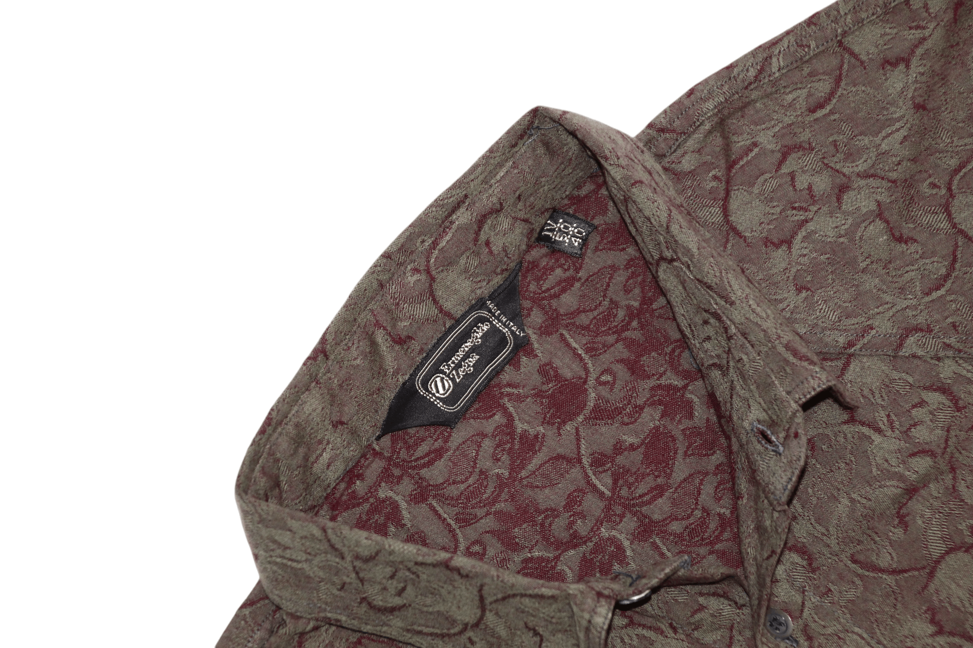 Ermenegildo Zegna Ermenegildo Zegna Trivero Cotton Wool Baroque Jacquard Shirt Size US M / EU 48-50 / 2 - 2 Thumbnail