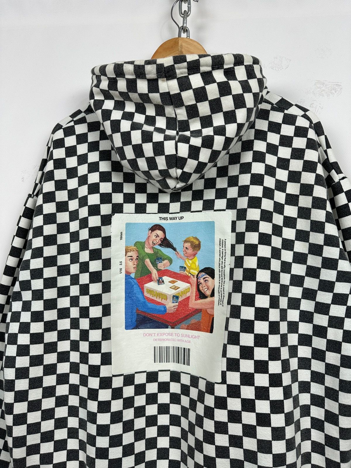 Vintage Childish Checkered Oversized Skateboard Hoodie Size US L / EU 52-54 / 3 - 5 Thumbnail