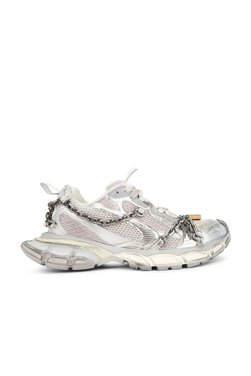 Balenciaga o1w1db10226 3XL Chain Sneakers In Eggshell Size US 10 / EU 43 - 1 Thumbnail