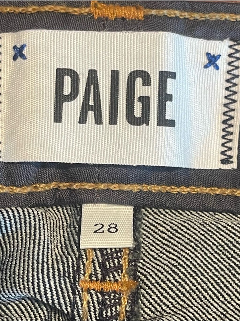Paige PAIGE Skyline Skinny Jeans 28 Dark Wash Raw Hem Stretchy Size 28" / US 6 / IT 42 - 5 Thumbnail