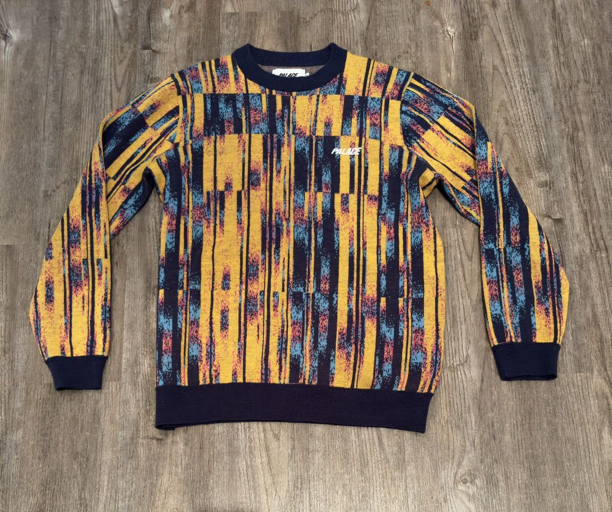 image of Palace Multicolor Knit Sweater in Blue, Men's (Size XL)