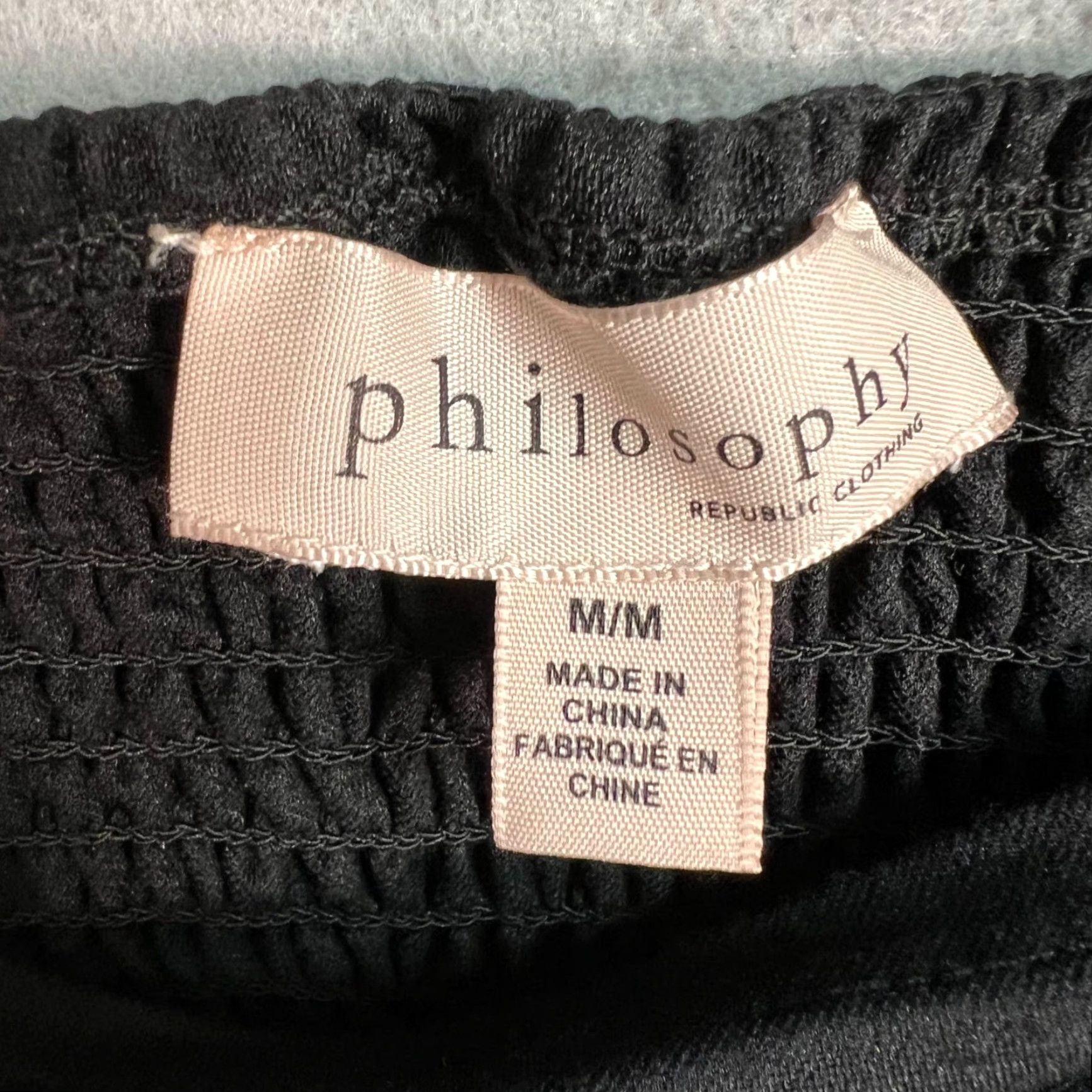 Vintage Philosophy Womens Size Medium Black Puff Sleeve Smocked Back Top Shirt Womens Medium Black Puff Sleeve Smocked Back Top Size M / US 6-8 / IT 42-44 - 3 Thumbnail
