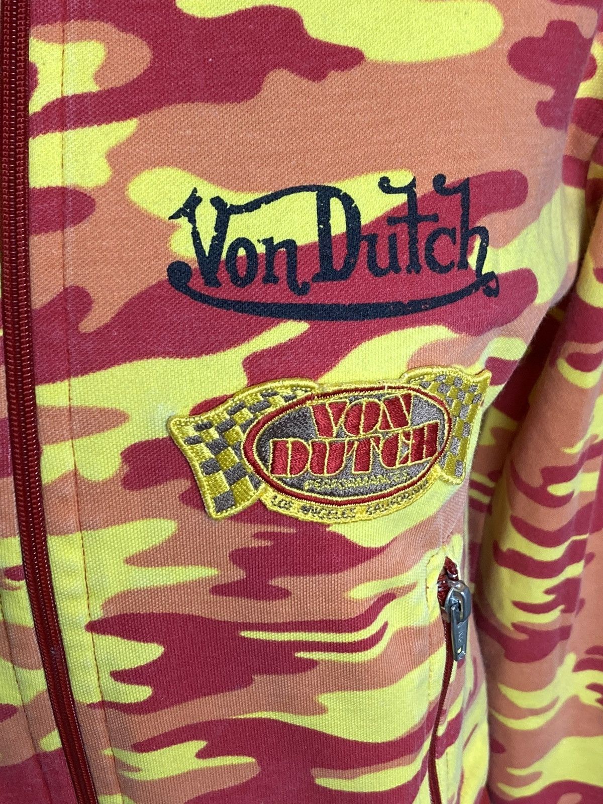 Vintage Women's Von Dutch VTG Camo Zip Up Patches Sweatshirt Size M Size M / US 6-8 / IT 42-44 - 6 Thumbnail