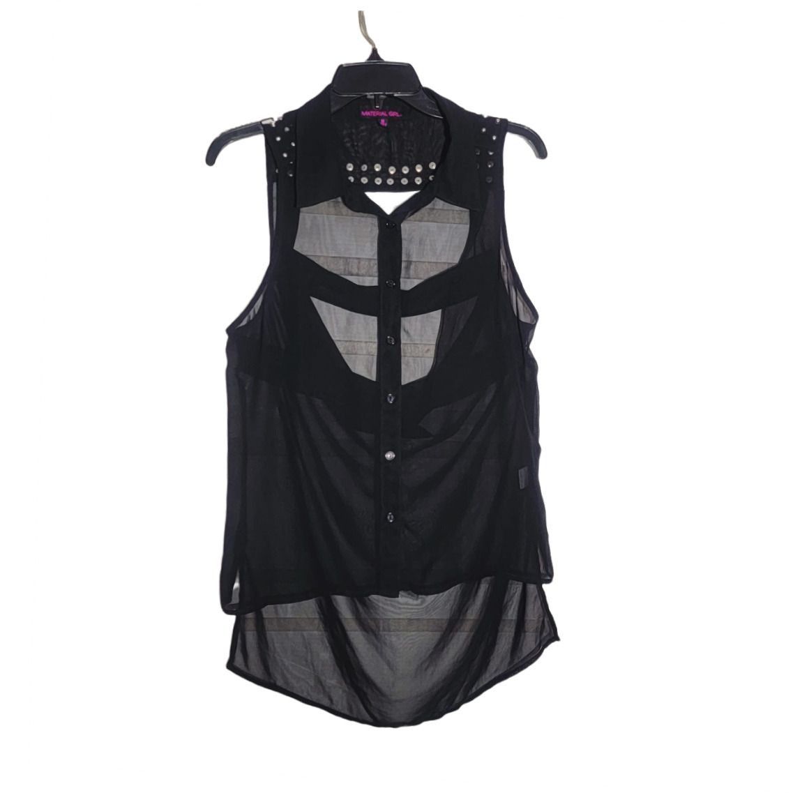 Other ✨✨✨Material Girl Women's blouse Size M transparent mesh High Size M / US 6-8 / IT 42-44 - 1 Thumbnail
