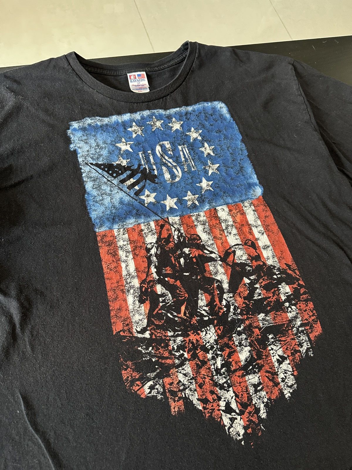 Other Vintage USA Flag Graphic T-Shirt – Bayside Made in USA – 2XL Size US XXL / EU 58 / 5 - 2 Thumbnail