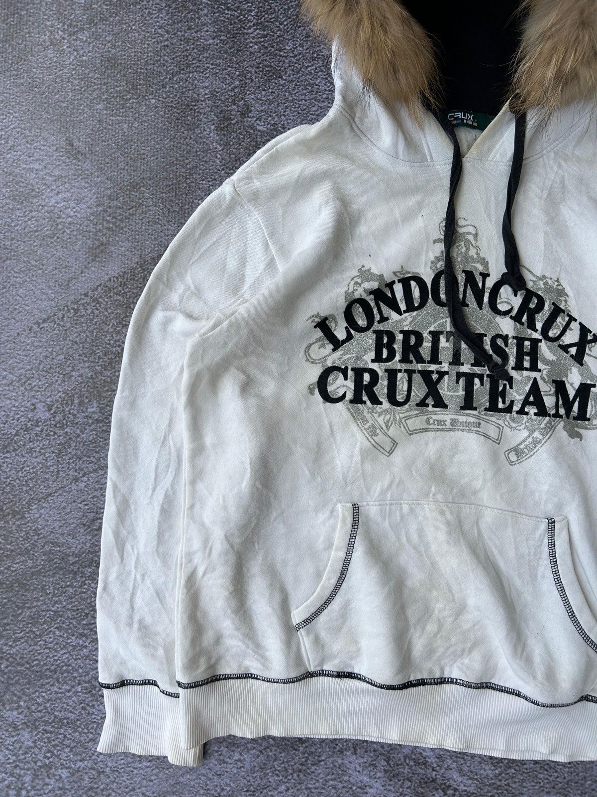 Japanese Brand Crux fur hoodie poem english flags ifsixwasnine Size US M / EU 48-50 / 2 - 3 Thumbnail