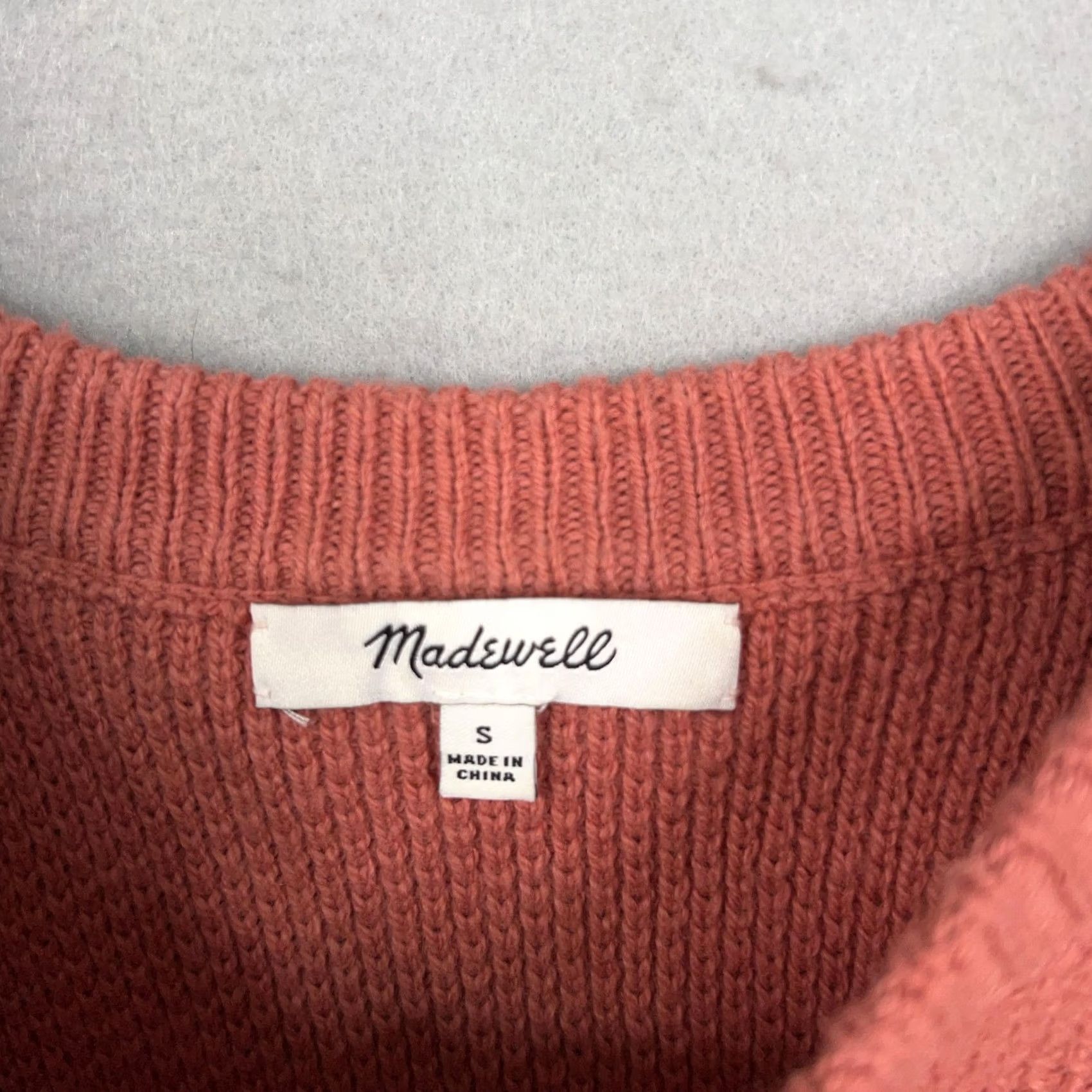 Madewell Madewell Sweater Womens Small Coral Province Cross Back Pullover Tulip Minimal Size S / US 4 / IT 40 - 4 Thumbnail