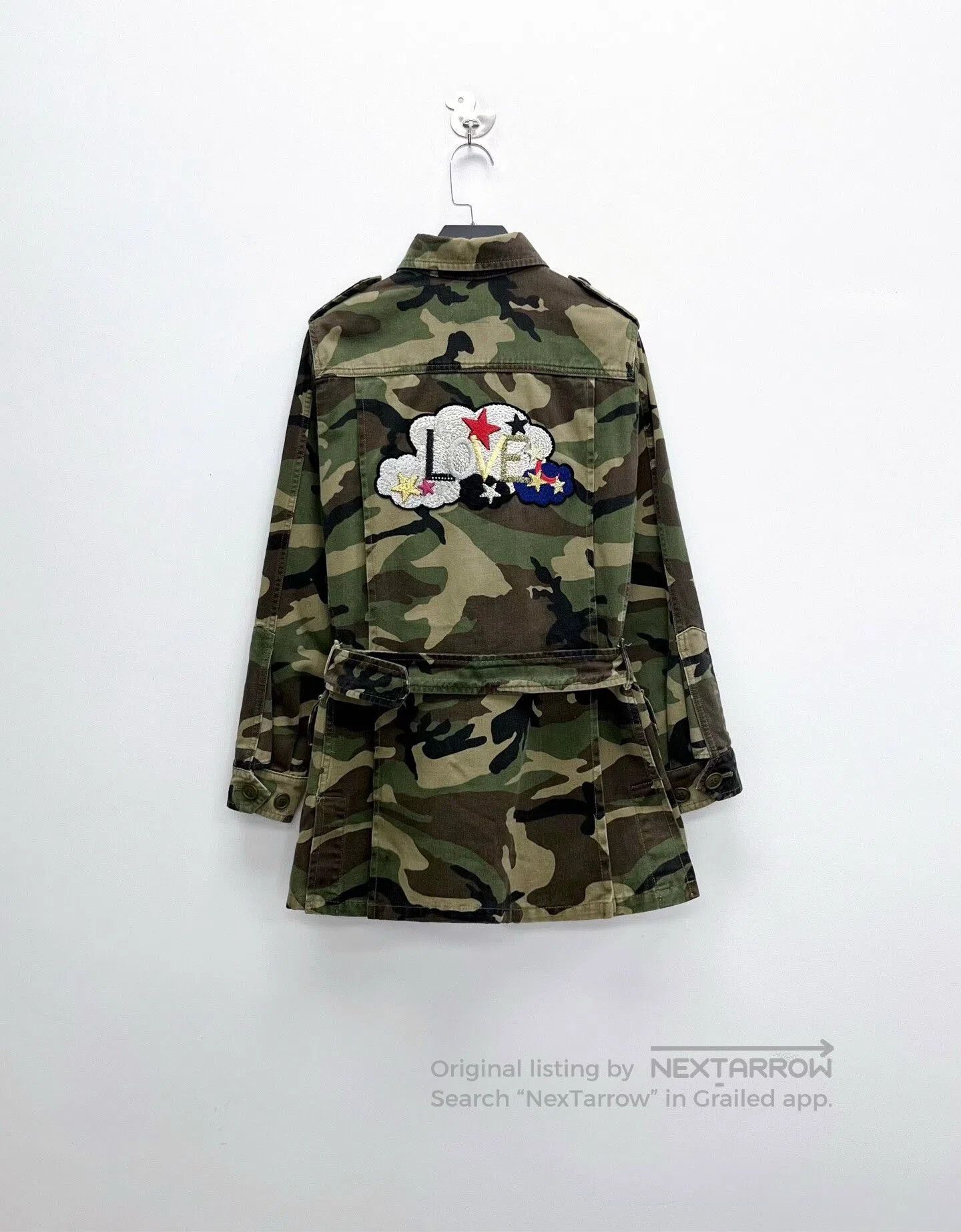 Saint Laurent Paris military green camouflage jacket with embroidery. Size US S / EU 44-46 / 1 - 2 Thumbnail