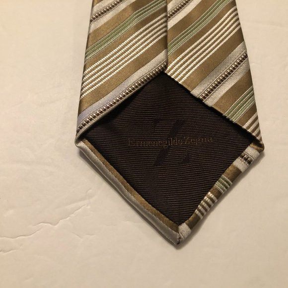 Ermenegildo Zegna ERMENEGILDO ZEGNA MEN'S NEW 90%SILK TIE WIDTH:3 1/2" Size ONE SIZE - 4 Thumbnail