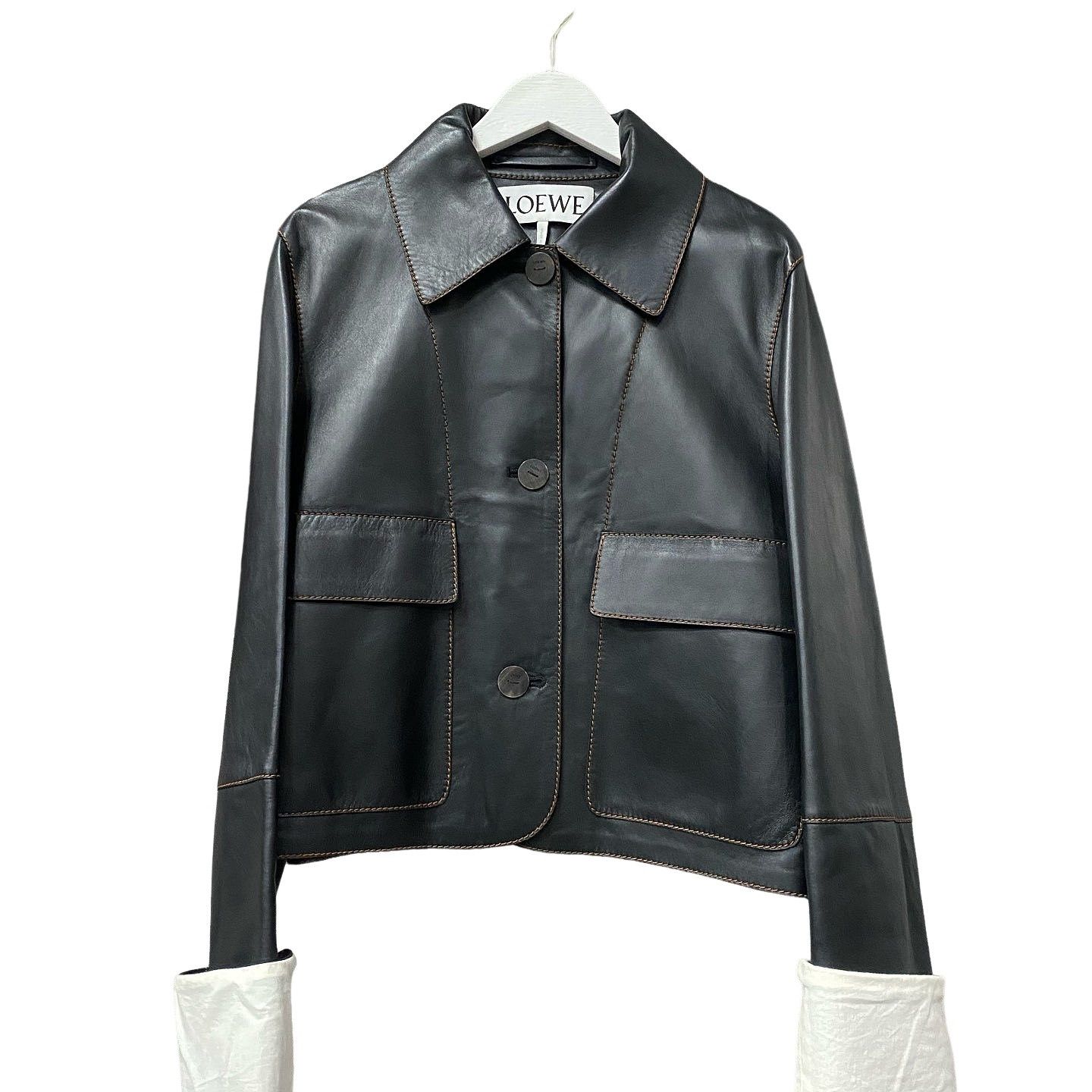 〈 LOEWE 〉Lamb Leather Blazer 44 Loewe Cordero Lamb Leather Blazer Jacket Size 36 | Grailed