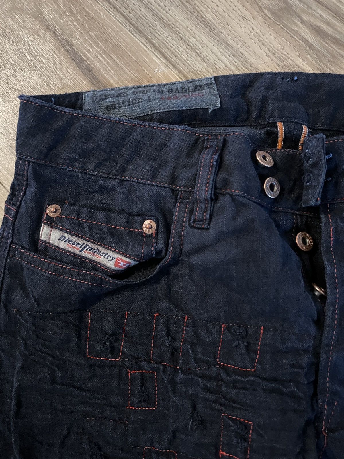 Diesel Diesel Denim Gallery Denim Jeans 132/300 Dyed Black Size US 31 - 4 Thumbnail