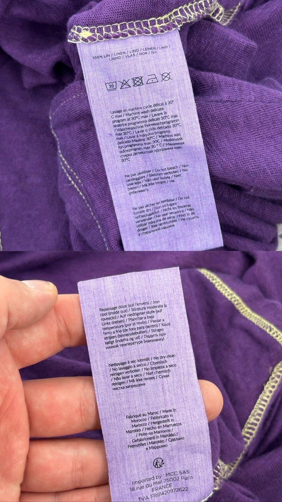 Other Not Shy Linen Purple Oversized 3/4 Sleeve Women’s Jumper Size L / US 10 / IT 46 - 13 Thumbnail