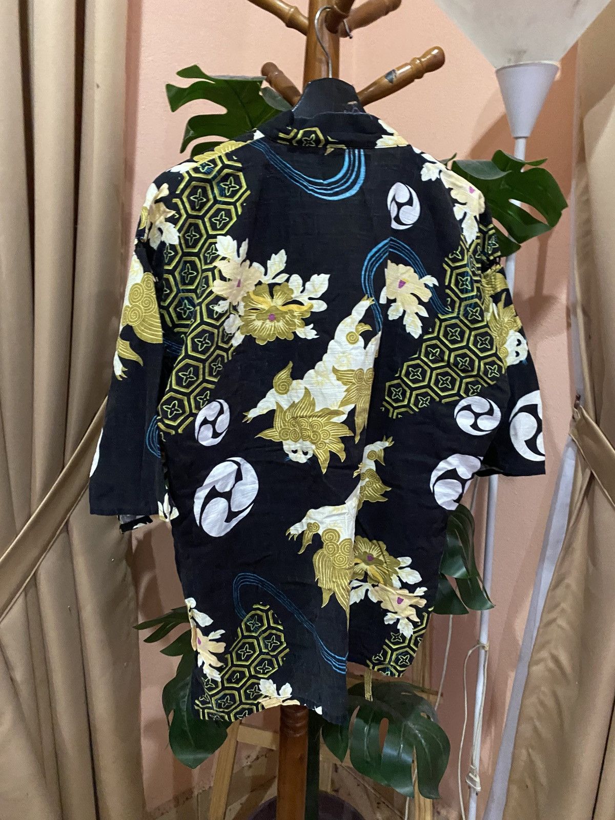 Japanese Brand Kunpu Japanese Style Kimono Jacket Floral & Wave Print Haori Size US M / EU 48-50 / 2 - 9 Thumbnail