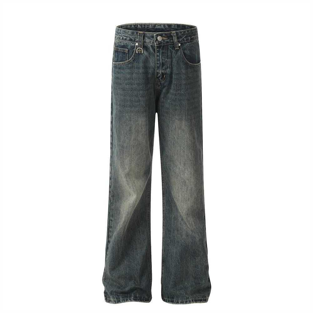 Jean Men's high street fashion punk distressed washed jeans Size US 32 / EU 48 - 1 Thumbnail