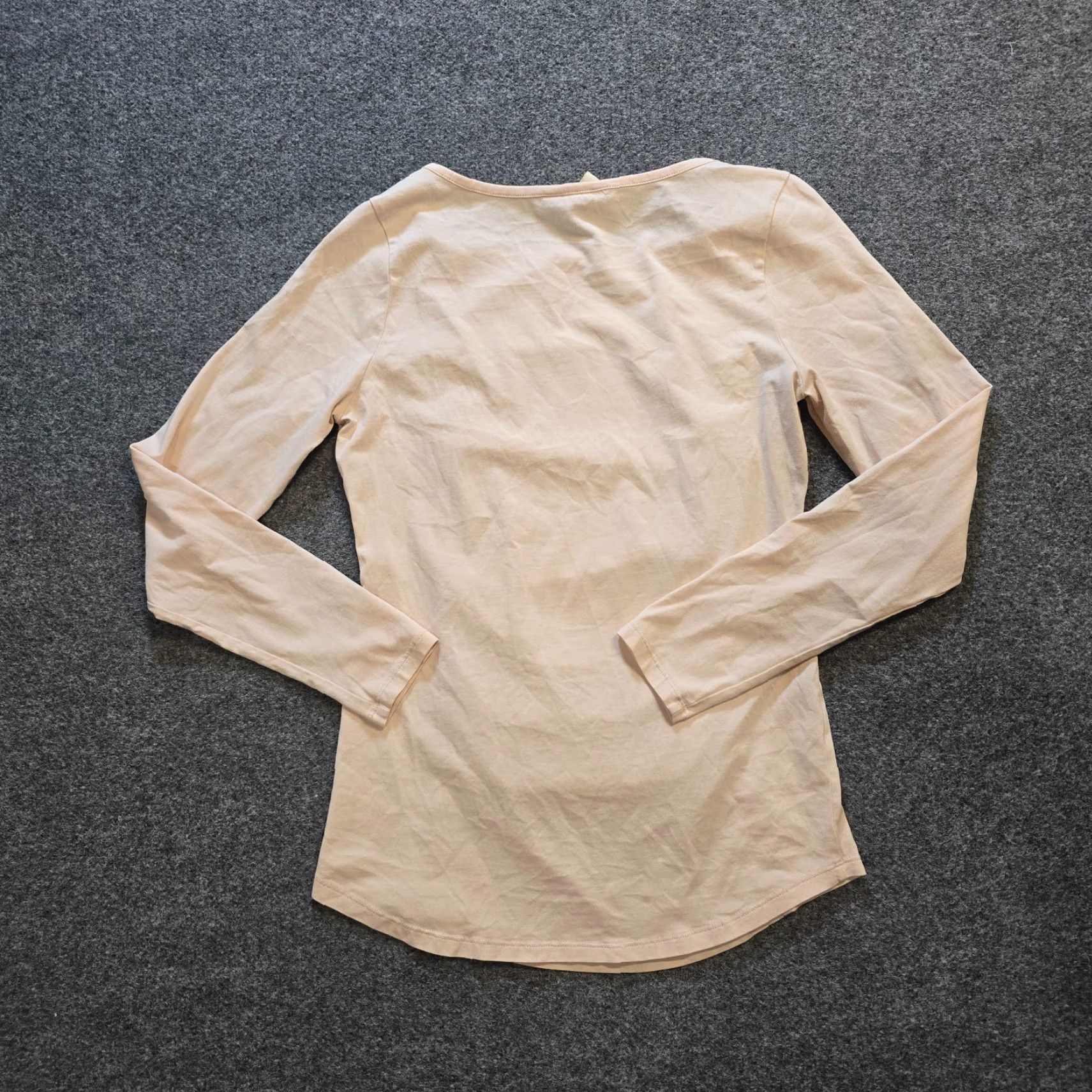 Vintage Sundance Top Womens Medium Beige Cream Ruched Long Sleeve Stretch Capsule Shirt Blouse Casual Womens Size M / US 6-8 / IT 42-44 - 7 Thumbnail