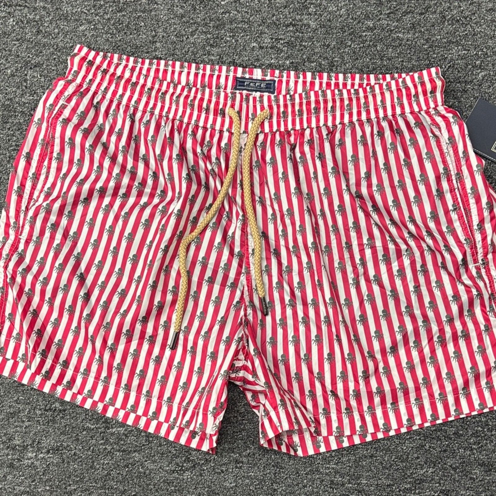 Other NWT FEFE Striped Fucsia and White Men's Swim Trunks size 2XL Size US 42 / EU 58 - 5 Thumbnail