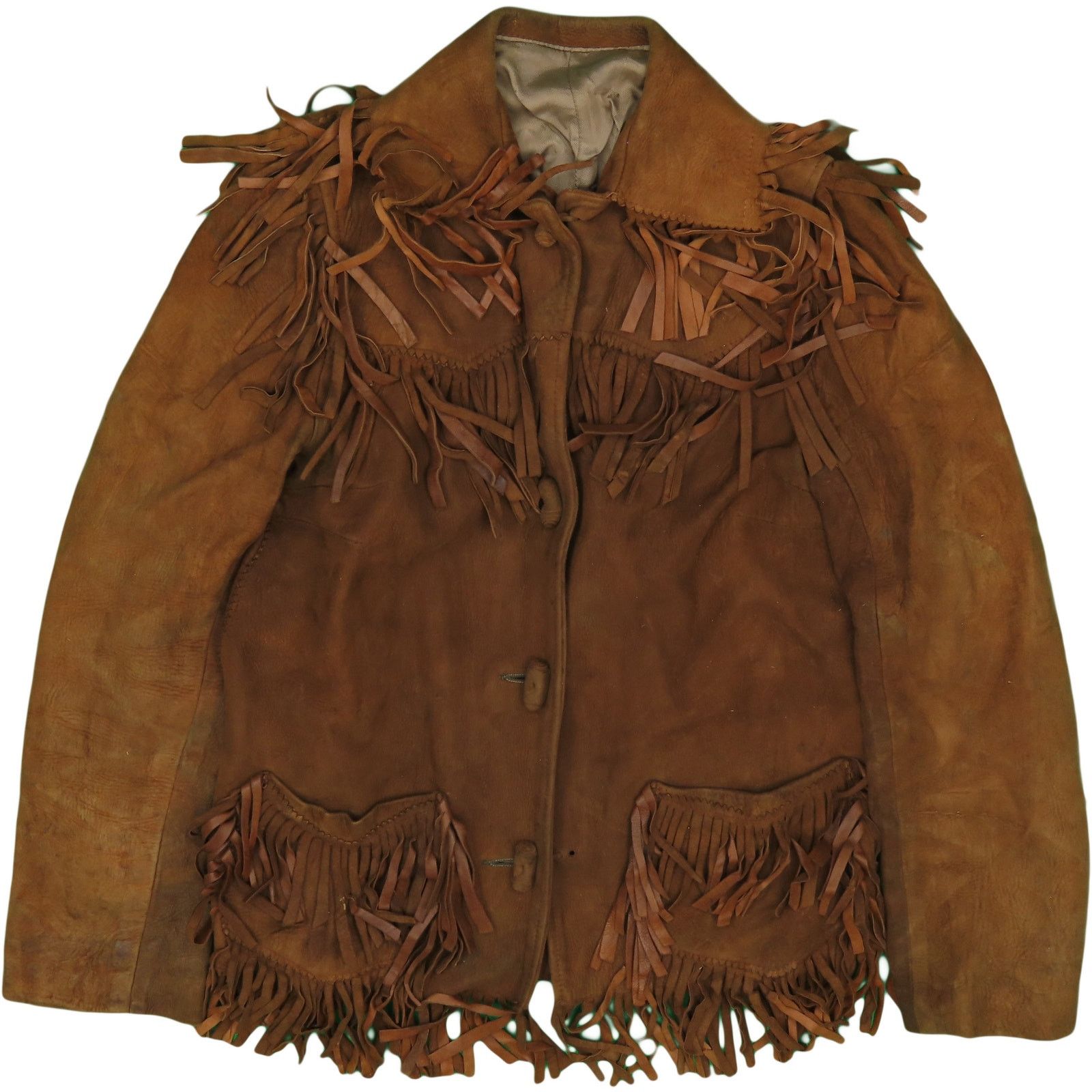 Vintage Hippie Biker Fringe Jacket S