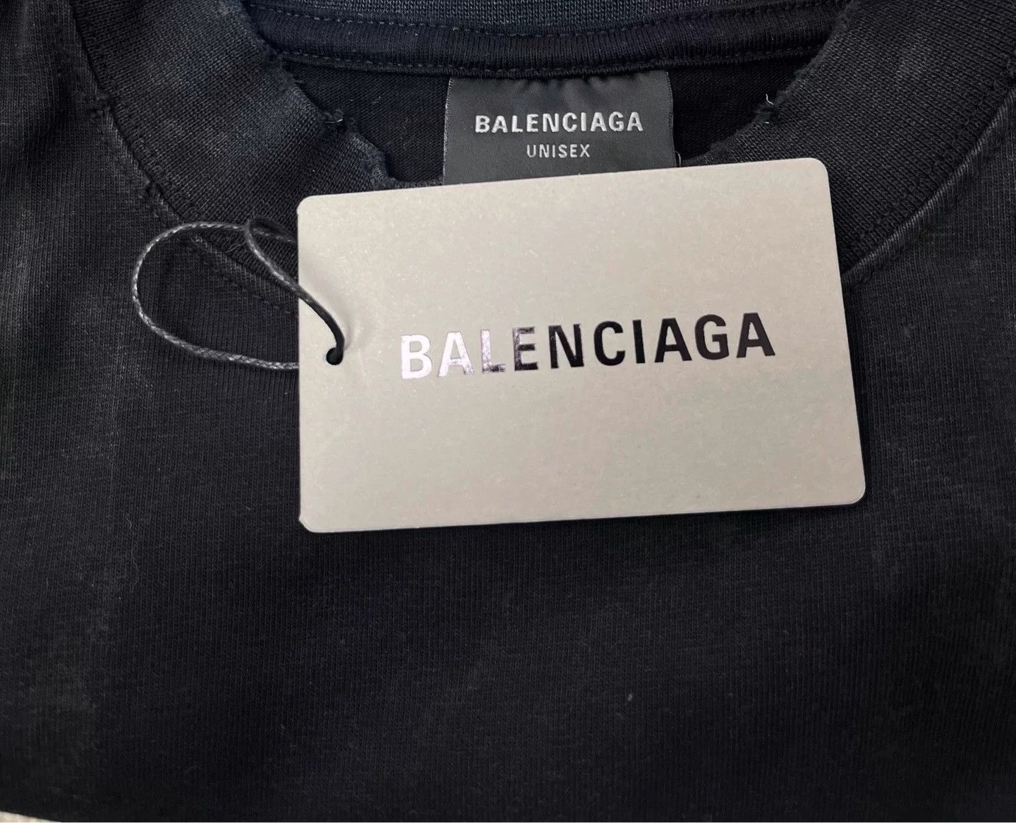 Balenciaga Balenciaga logo print unisex black oversized short tee 2 Size US M / EU 48-50 / 2 - 5 Thumbnail
