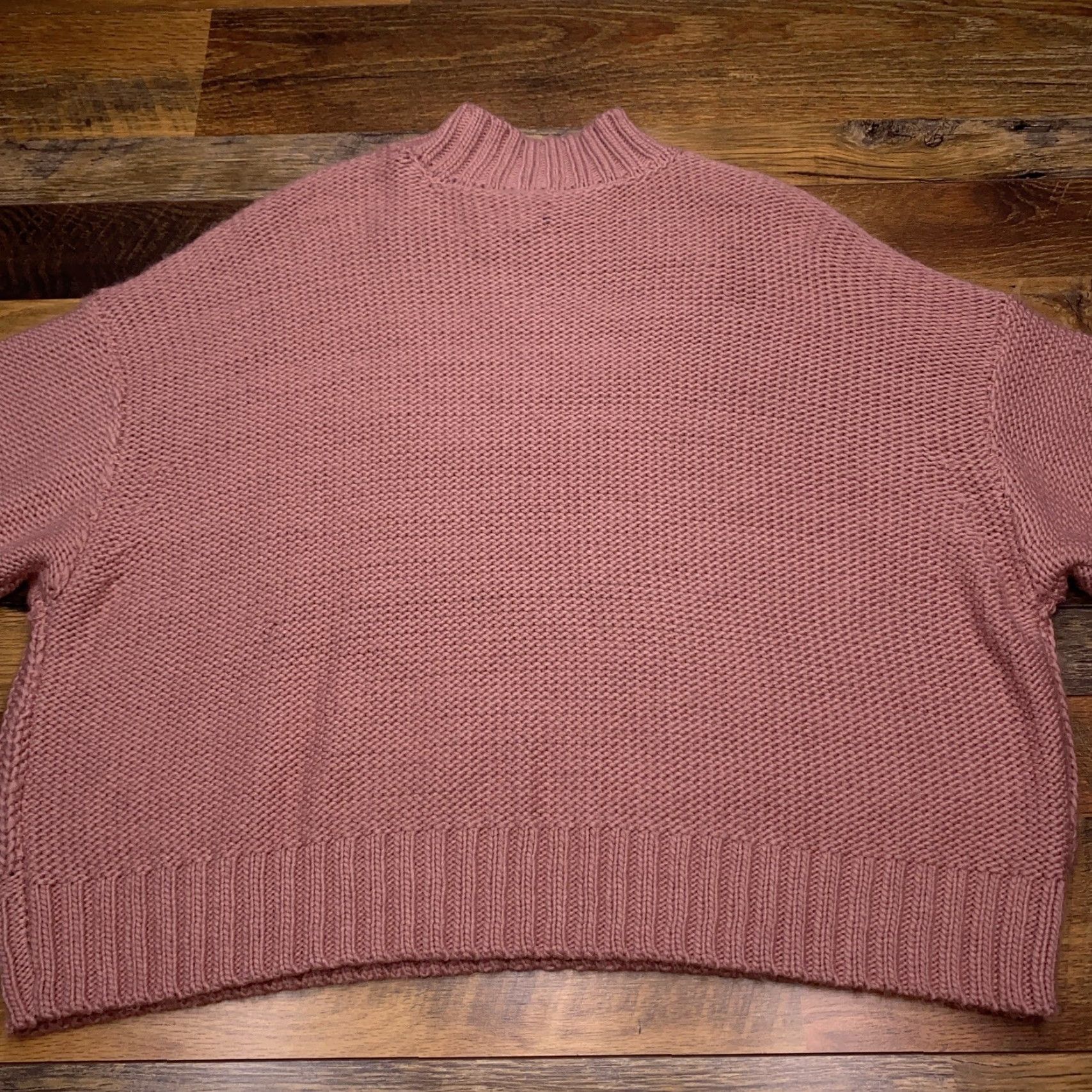 Lucky Brand Lucky Brand Sweater Womens L Pink Cable-Knit Mock Neck Pullover, Long Sleeve, Regular Fit, Knit, Solid, Winter Spring Fall, Casual Size L / US 10 / IT 46 - 3 Thumbnail