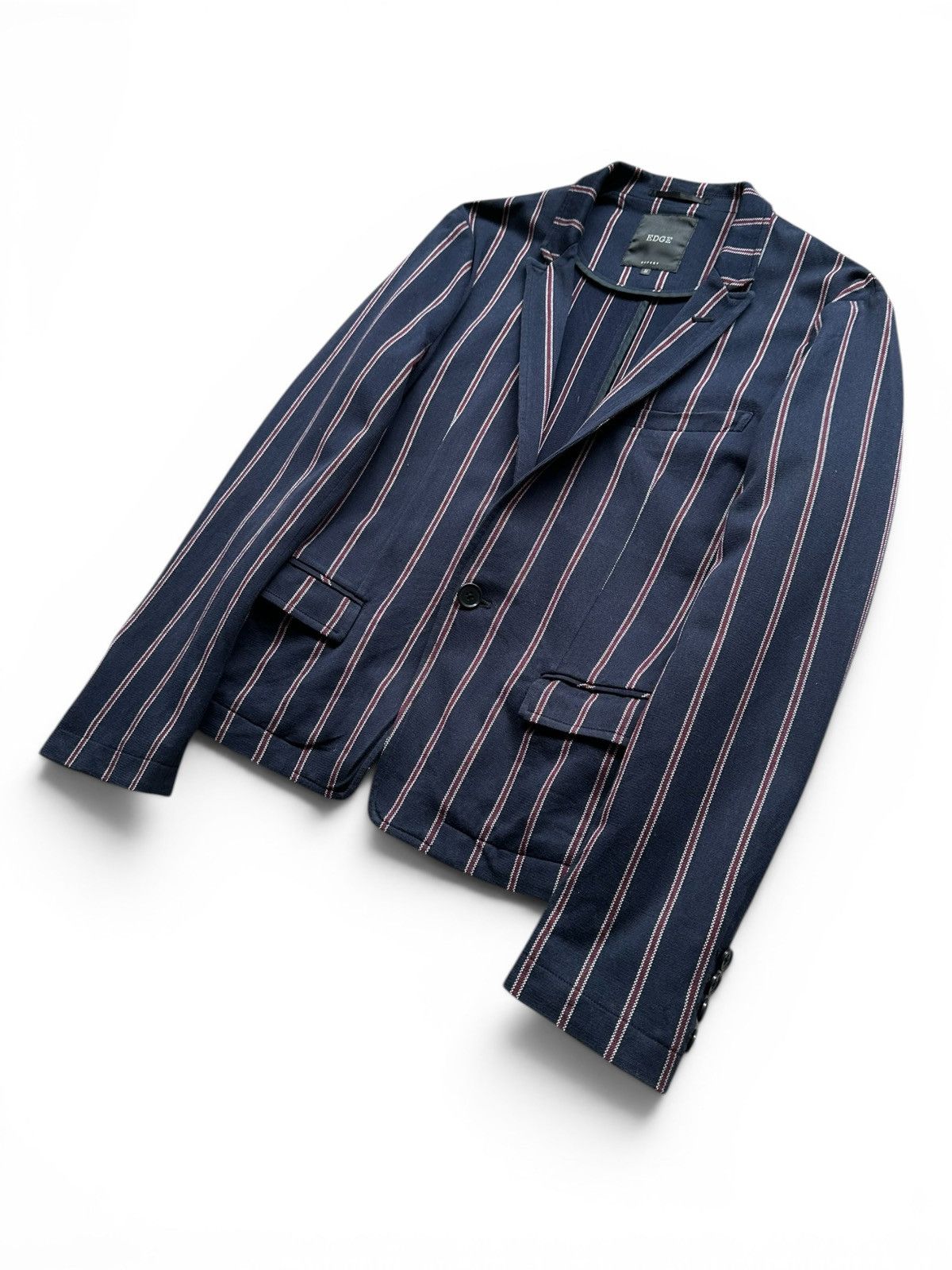 If Six Was Nine 2010's EDGE Rupert Japan pinstripe Vkei blazer Size US M / EU 48-50 / 2 - 7 Thumbnail
