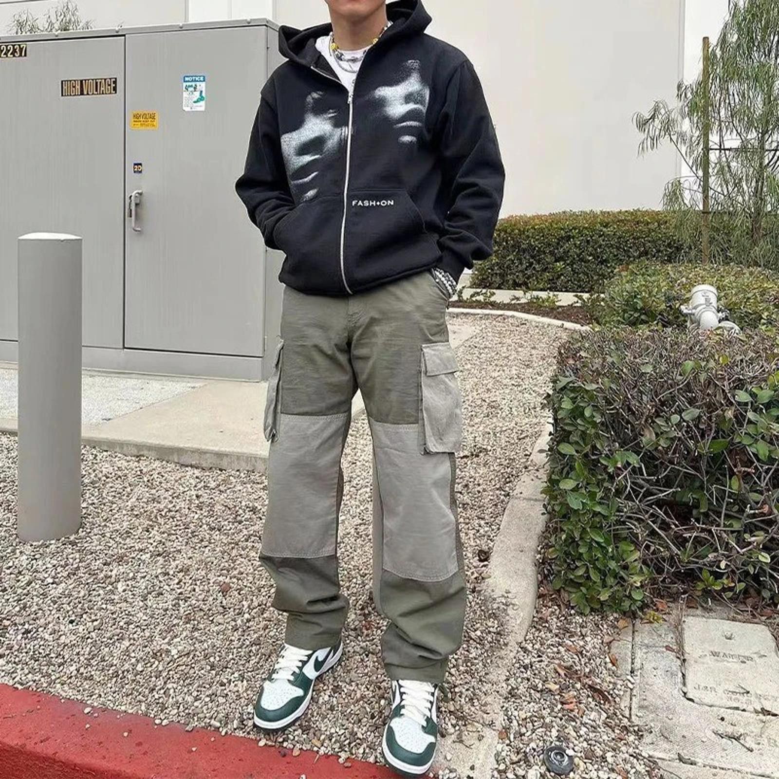 The Unbranded Brand Men Women Y2K Clothing Zip Hoodie Fashion Size US M / EU 48-50 / 2 - 2 Thumbnail