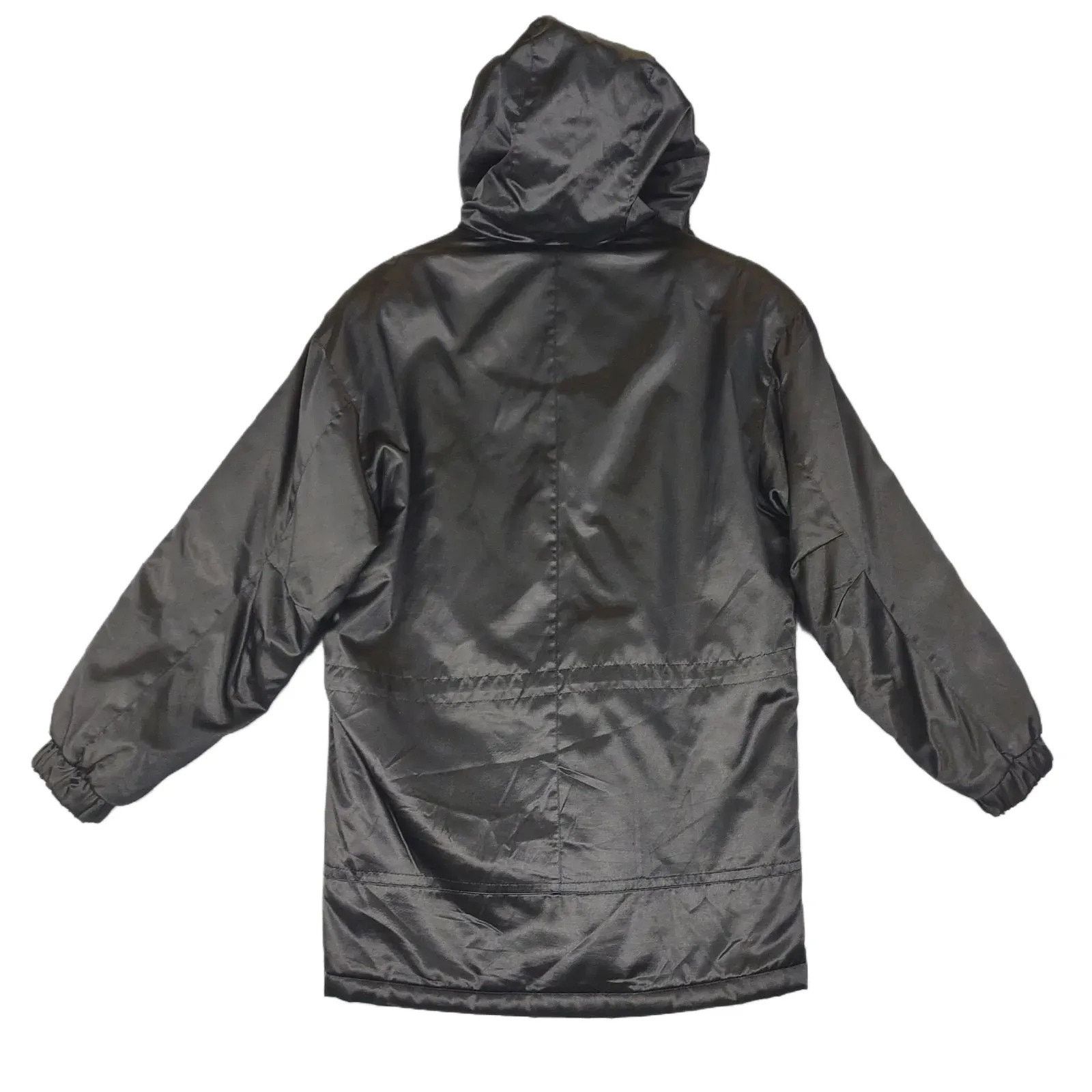 Vintage Y2K GALLERY Satin Faux Fur Hood Full Zip Quilted Jacket Size XS / US 0-2 / IT 36-38 - 3 Thumbnail
