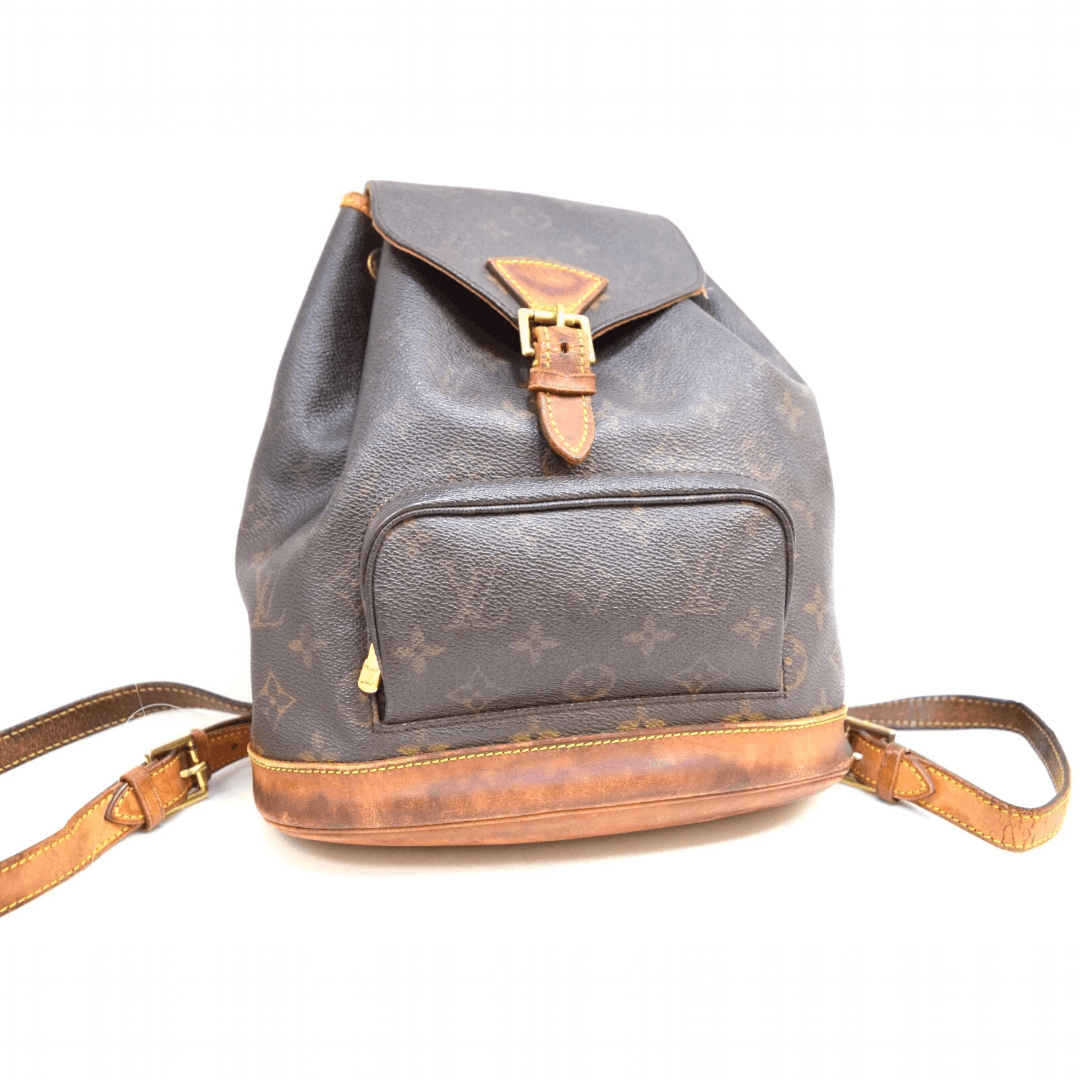 Auth Louis Vuitton Montsouris MM Backpack Monogram M51136 display picture 3
