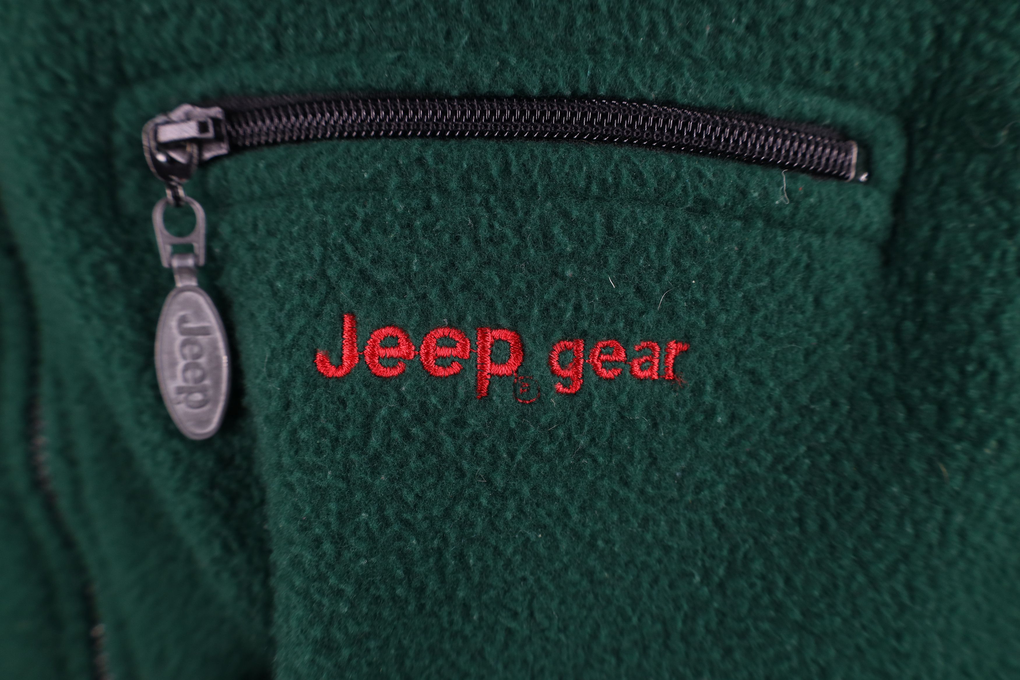 Jeep Vintage 90s Jeep Motor Co Gear Fleece Vest Jacket Green Size XL / US 12-14 / IT 48-50 - 4 Thumbnail