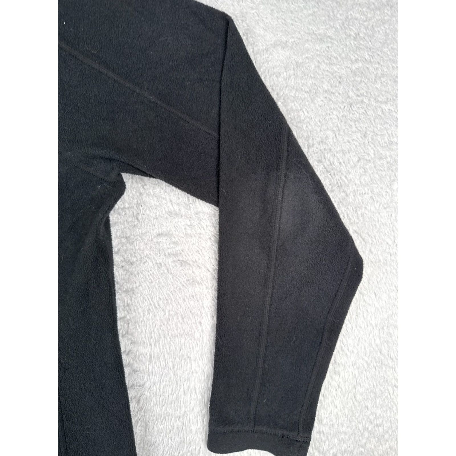 Vintage L.L. Bean Sweater Women Medium Black Long Sleeve 1/4 Zip Fleece Poly Pullover Hike Size M / US 6-8 / IT 42-44 - 2 Thumbnail
