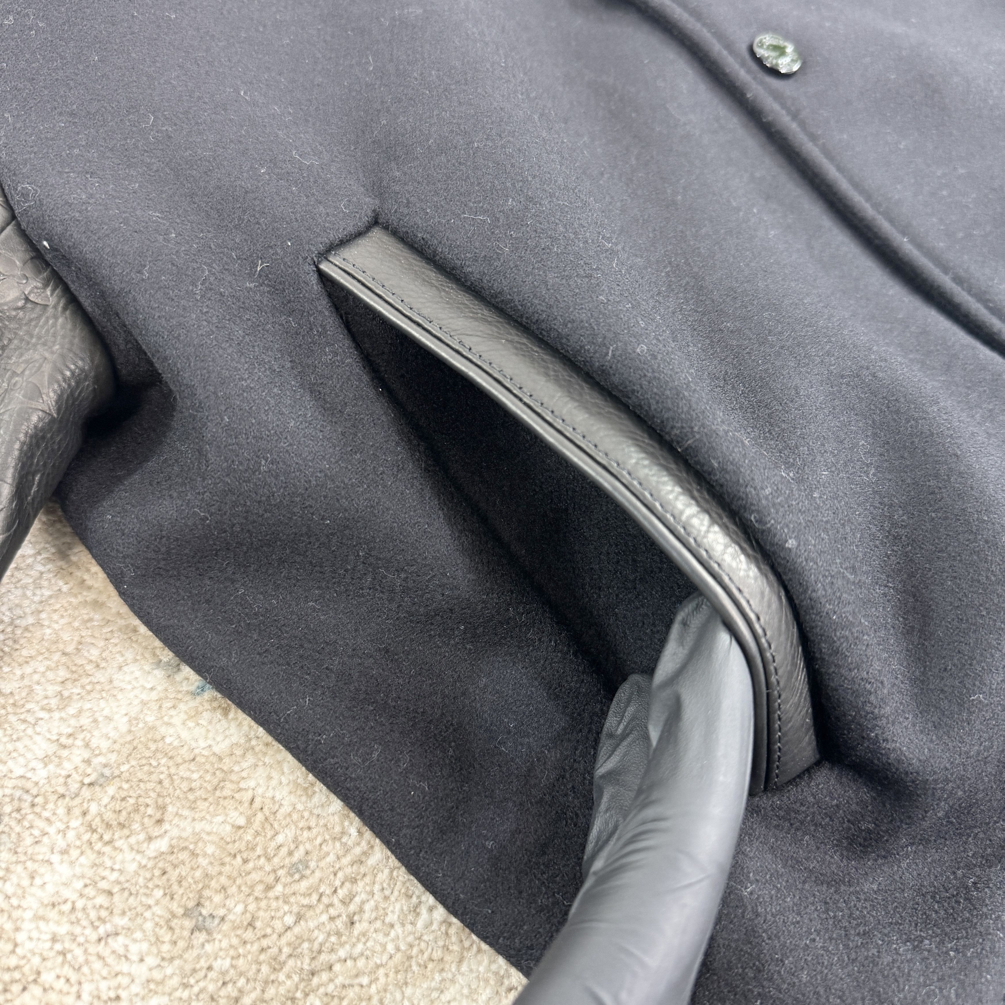 Louis Vuitton Louis Vuitton 1AA7EM Monogram Embosed Jacket Black RRP £3900 Size US S / EU 44-46 / 1 - 8 Thumbnail