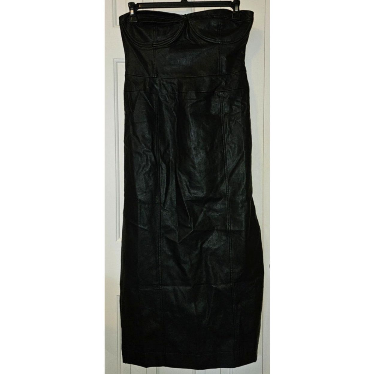 Free People New Free People Mira Dress FAUX LEATHER MIDI $168 SIZE 10 Size L / US 10 / IT 46 - 6 Thumbnail