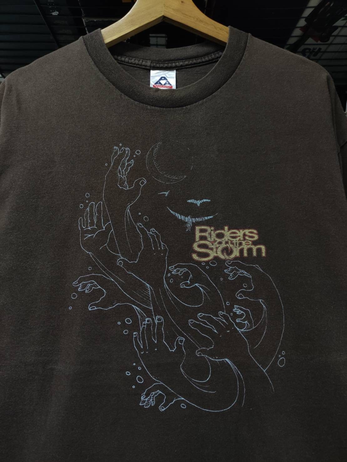 Band Tees Vtg 00's The Doors "Riders On The Storm" Single Promo T-Shir Size US XL / EU 56 / 4 - 1 Thumbnail