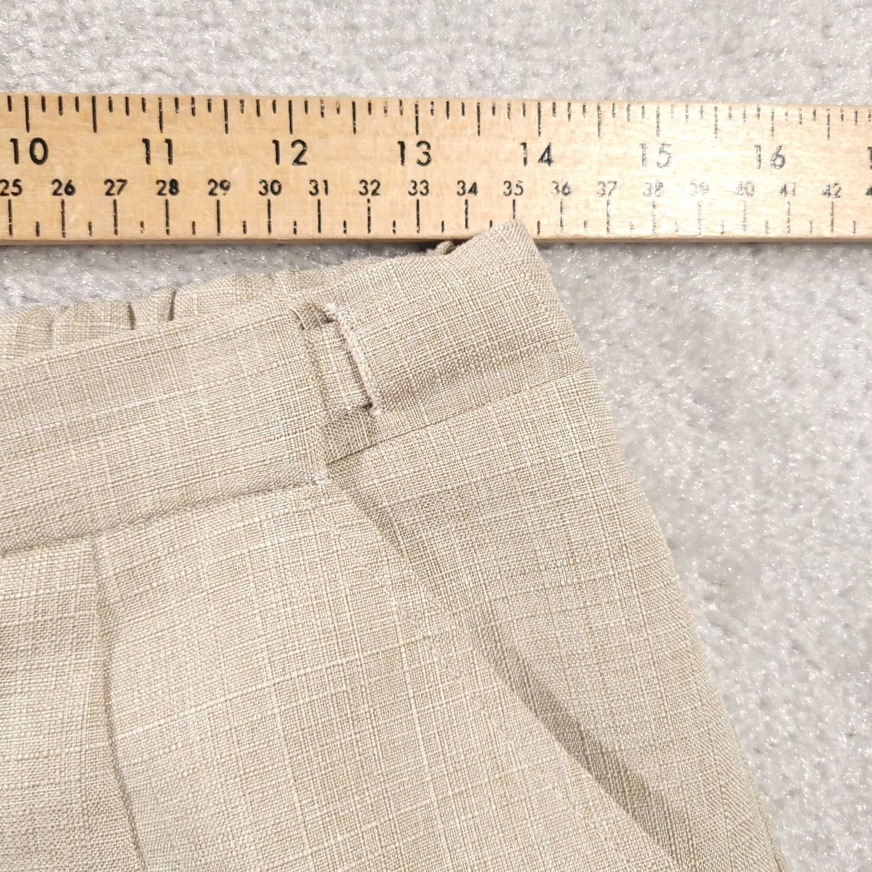 Blair Blair Dress Pants Women 10 Tan Pleated High Rise Tapered Leg Pants Size 40" / US 18 - 5 Thumbnail