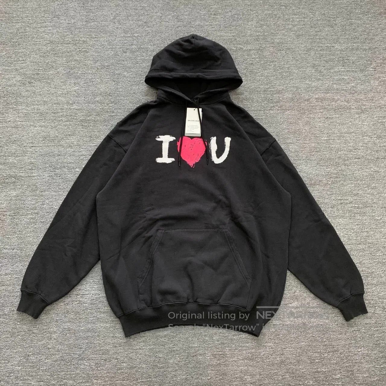 Balenciaga Balenciaga Black Heart Destroyed Hoodie. Size US S / EU 44-46 / 1 - 1 Thumbnail